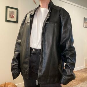 George faux leather jacket (oversized)